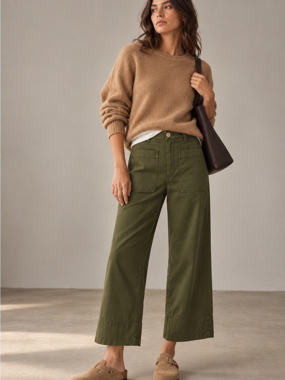 Maeve by Anthropologie Colette Cropped Wide-Leg Pants – Size 26